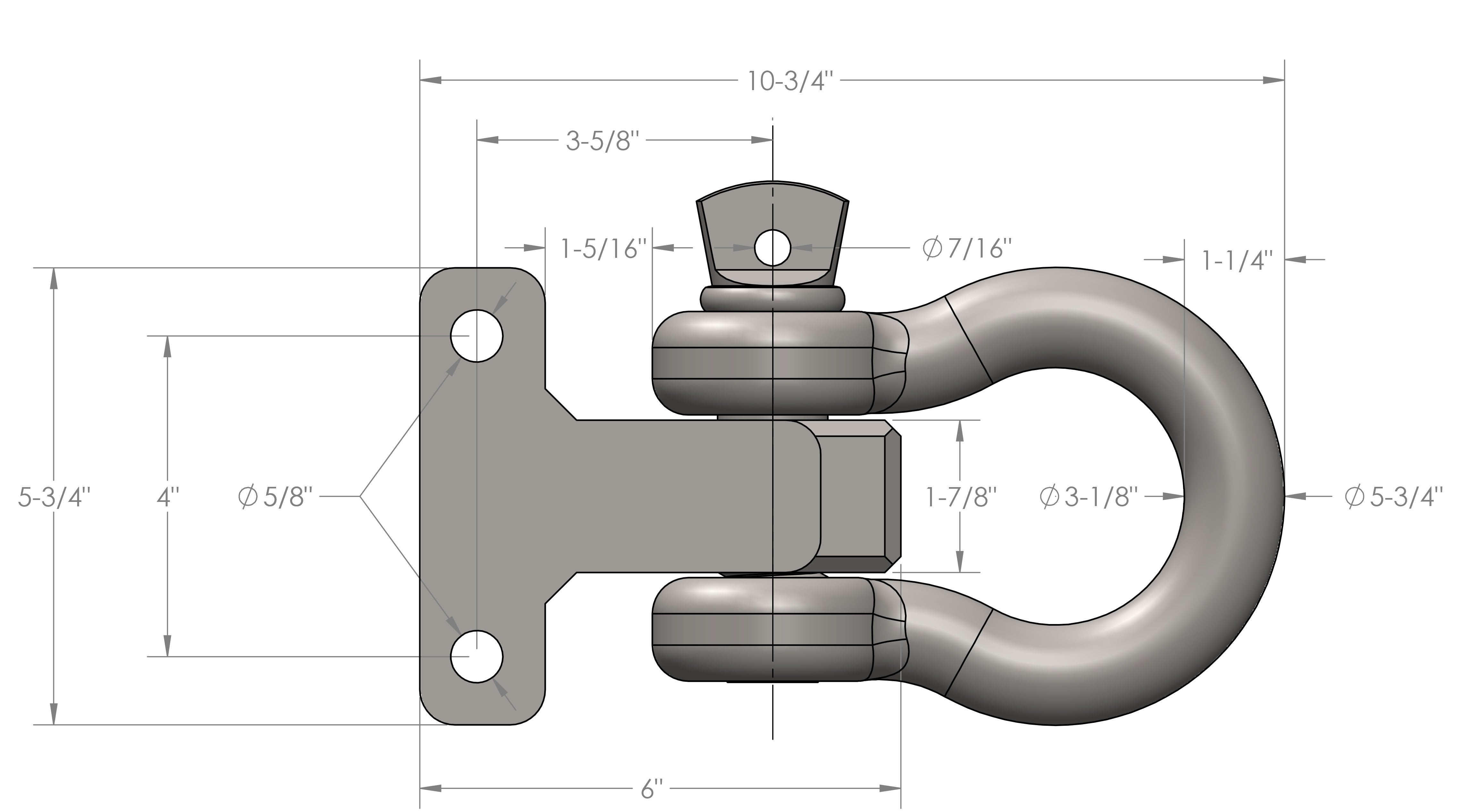 Extreme Duty Adjustable Shackle Attachment Design Specification
