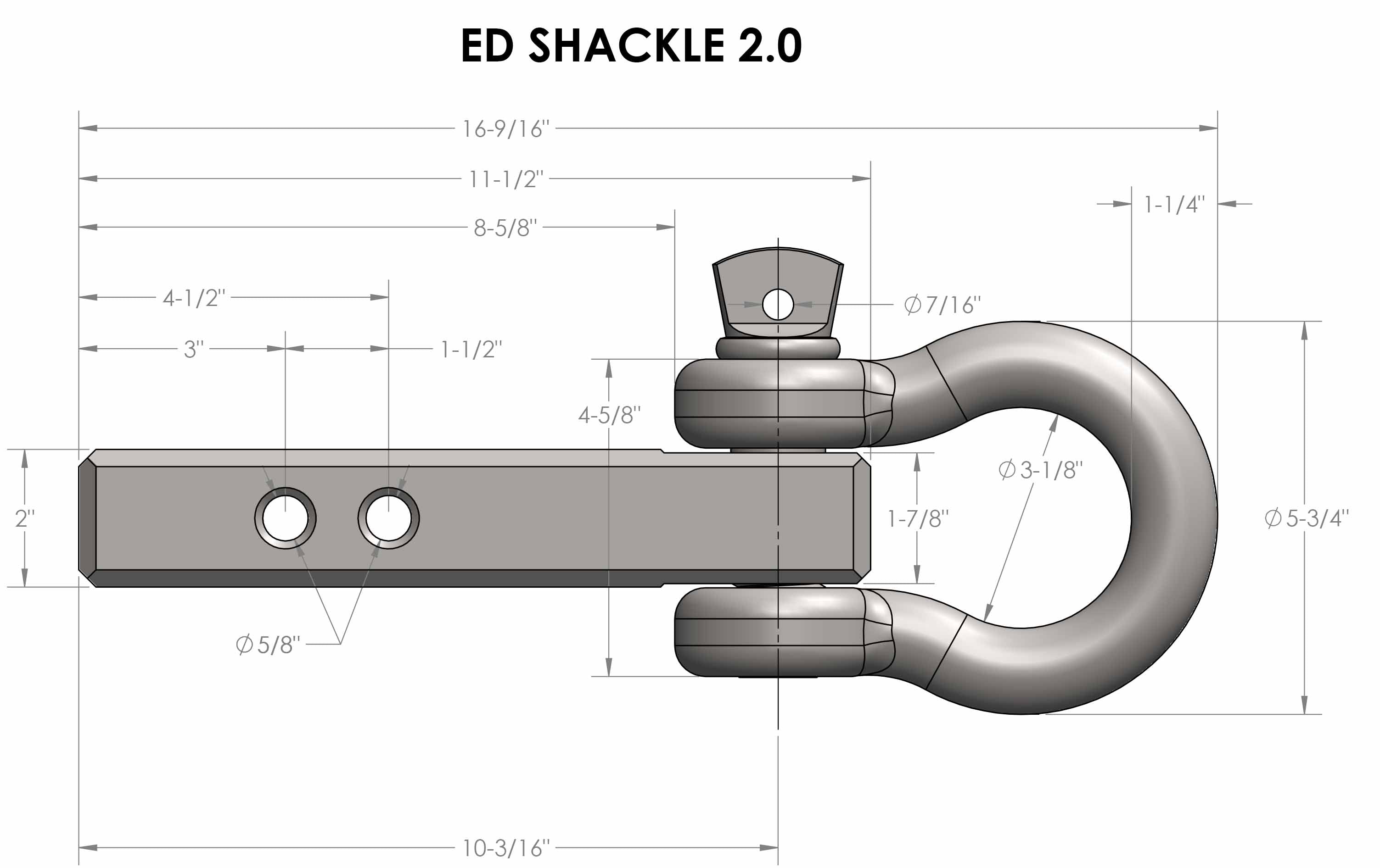 BulletProof 2.0" Extreme Duty Receiver Shackle Design Specification