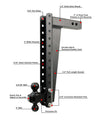 BulletProof 2.5 Inch Heavy Duty 20 Inch Drop/Rise Hitch