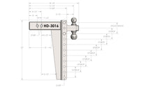 BulletProof 3.0 Inch Heavy Duty 16 Inch Drop/Rise Hitch
