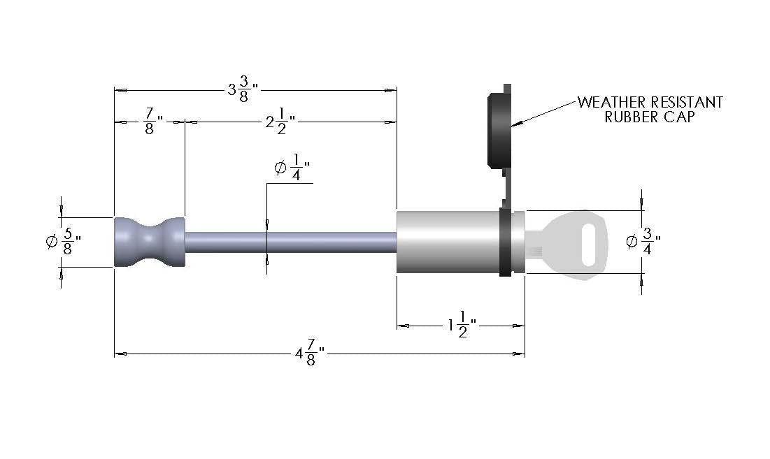 BulletProof 1/4-Inch Trailer Latch Lock- Production Specifications