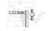 BulletProof 2.0 Inch Extreme Duty 6 Inch Drop/Rise Hitch