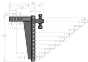 BulletProof 2.5 Inch Heavy Duty 18 Inch Drop/Rise Hitch