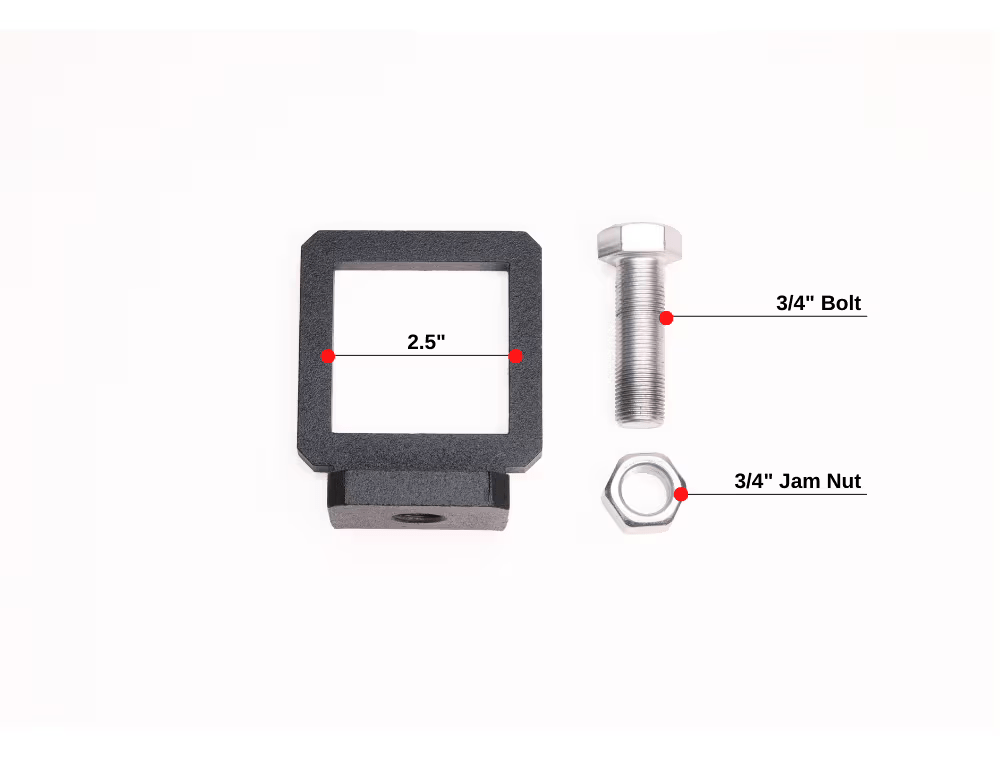 2.5-Inch BulletProof Anti-Rattle Clamp- Parts Included