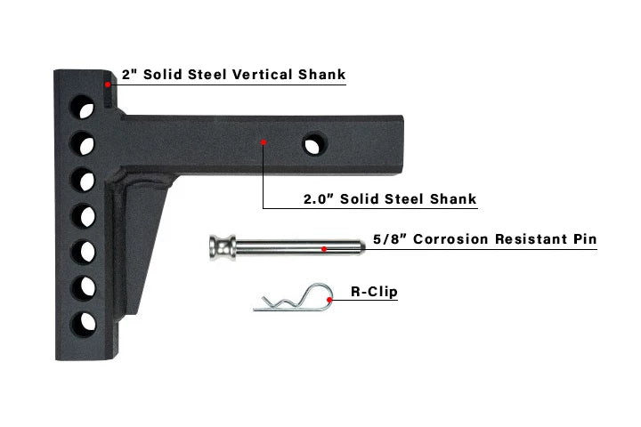 BulletProof 2-Inch Weight Distribution Shank- Parts Included