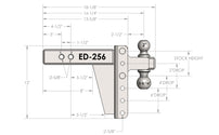 BulletProof 2.5 Inch Extreme Duty 6 Inch Drop/Rise Hitch