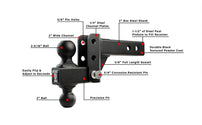 BulletProof 2.0 Inch Light Duty 2 Inch Drop/Rise Hitch