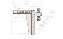 BulletProof 2.0 Inch Heavy Duty 10 Inch Drop/Rise Hitch