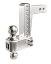 BulletProof 2.0 Inch Aluminum Medium Duty 6 Inch Drop/Rise Hitch - Stainless Ball