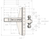 BulletProof 2.5 Inch Heavy Duty 4 Inch & 6 Inch Offset Hitch