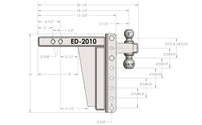 BulletProof 2.0 Inch Extreme Duty 10 Inch Drop/Rise Hitch