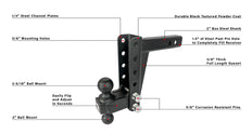 BulletProof 2.0 Inch Medium Duty 6 Inch Drop/Rise Hitch