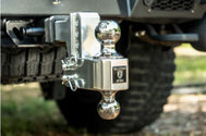 BulletProof 2.0 Inch Aluminum Medium Duty 2 Inch Drop/Rise Hitch - Stainless Ball