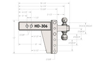 BulletProof 3.0 Inch Heavy Duty 6 Inch Drop/Rise Hitch