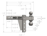BulletProof 2.0 Inch Medium Duty 4 Inch Drop/Rise Hitch