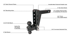 BulletProof 2.0 Inch Medium Duty 6 Inch Drop/Rise Hitch