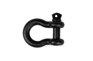 Bulletproof 1-1/4 Inch D-Ring Shackle 18 Ton Working Load Limit - Heavy Duty Recovery Shackle with 1-3/8 Inch Threaded Pin - Forged Steel - Black Powder Coat Finish