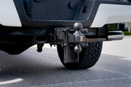 BulletProof Hitches - 2.5 Inch Adjustable Heavy Duty Trailer Hitch (22,000 lb. Rating) - 12 Inch Drop/Rise Trailer Hitch with 2 Inch & 2-5/16 Inch Dual Ball - Powder Coat, Solid Steel, Corrosion-Resistant