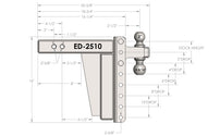 BulletProof 2.5 Inch Extreme Duty 10 Inch Drop/Rise Hitch