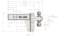 BulletProof 3.0 Inch Extreme Duty 4 Inch Drop/Rise Hitch