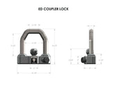BulletProof Hitches - Extreme Duty Trailer Coupler Lock - Universal Trailer Lock with 1 Inch Solid Steel Bar - Fits 1-7/8 Inch, 2 Inch and 2-5/16 Inch Couplers - Heat-Treated & Pick-Resistant