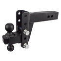 BulletProof Hitches - 2.5 Inch Adjustable Heavy Duty Trailer Hitch (22,000 lb. Rating) - 12 Inch Drop/Rise Trailer Hitch with 2 Inch & 2-5/16 Inch Dual Ball - Powder Coat, Solid Steel, Corrosion-Resistant