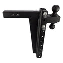 BulletProof Hitches 2.0 Inch Adjustable Heavy Duty (22,000lb Rating) 14 Inch Drop/Rise Trailer Hitch with 2 Inch and 2 5/16 Inch Dual Ball (Black Textured Powder Coat, Solid Steel)