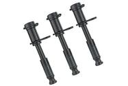 BulletProof Hitches - 5/8 Inch Trailer Hitch Locking Pins - Universal Fit, Stainless Steel, Weather Resistant Rubber Cap - Black, 3 Pack