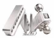 BulletProof 2.0 Inch Aluminum Medium Duty 4 Inch Drop/Rise Hitch - Stainless Ball