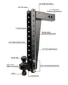BulletProof 3.0 Inch Heavy Duty 20 Inch Drop/Rise Hitch