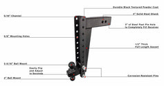 BulletProof 3.0 Inch Heavy Duty 16 Inch Drop/Rise Hitch