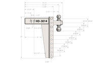 BulletProof 3.0 Inch Heavy Duty 14 Inch Drop/Rise Hitch