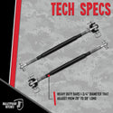 BulletProof Hitches - Frame-Mounted Hitch Stabilizer Draw Bars - Adjustable Trailer Stabilizer Bars - Solid Steel, Black Powder Coat, Hardware Included