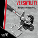 BulletProof Hitches - Frame-Mounted Hitch Stabilizer Draw Bars - Adjustable Trailer Stabilizer Bars - Solid Steel, Black Powder Coat, Hardware Included