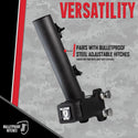 BulletProof Hitches - Trailer Hitch Flag Pole Holder - Flag Holder for Truck, RV, & SUV - Solid Steel, Corrosion Resistant, Black Powder Coat