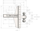 Bulletproof 2.5 Inch Heavy Duty 4 Inch & 6 Inch Offset Hitch