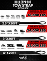 BulletProof Extreme Duty 4 Inch Tow Strap - Branded Black