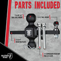 BulletProof Hitches - Medium Duty Sway Control Ball Mount with 2 Inch and 2-5/16 Inch Combination Ball - Rated to 14,000 lbs for Trailer Sway Control - Solid Steel, Black Powder Coat, Corrosion Resistant