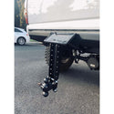 BulletProof Hitches 2.0 Inch Adjustable Heavy Duty (22,000lb Rating) 14 Inch Drop/Rise Trailer Hitch with 2 Inch and 2 5/16 Inch Dual Ball (Black Textured Powder Coat, Solid Steel)