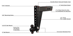 BulletProof 3.0 Inch Heavy Duty 14 Inch Drop/Rise Hitch