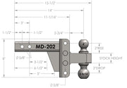 BulletProof 2.0 Inch Medium Duty 2 Inch Drop/Rise Hitch