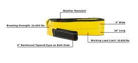 BulletProof Extreme Duty 4 Inch Tow Strap