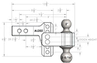 Features of 2.0 Inch Aluminum Medium Duty 2 Inch Drop/Rise Hitch