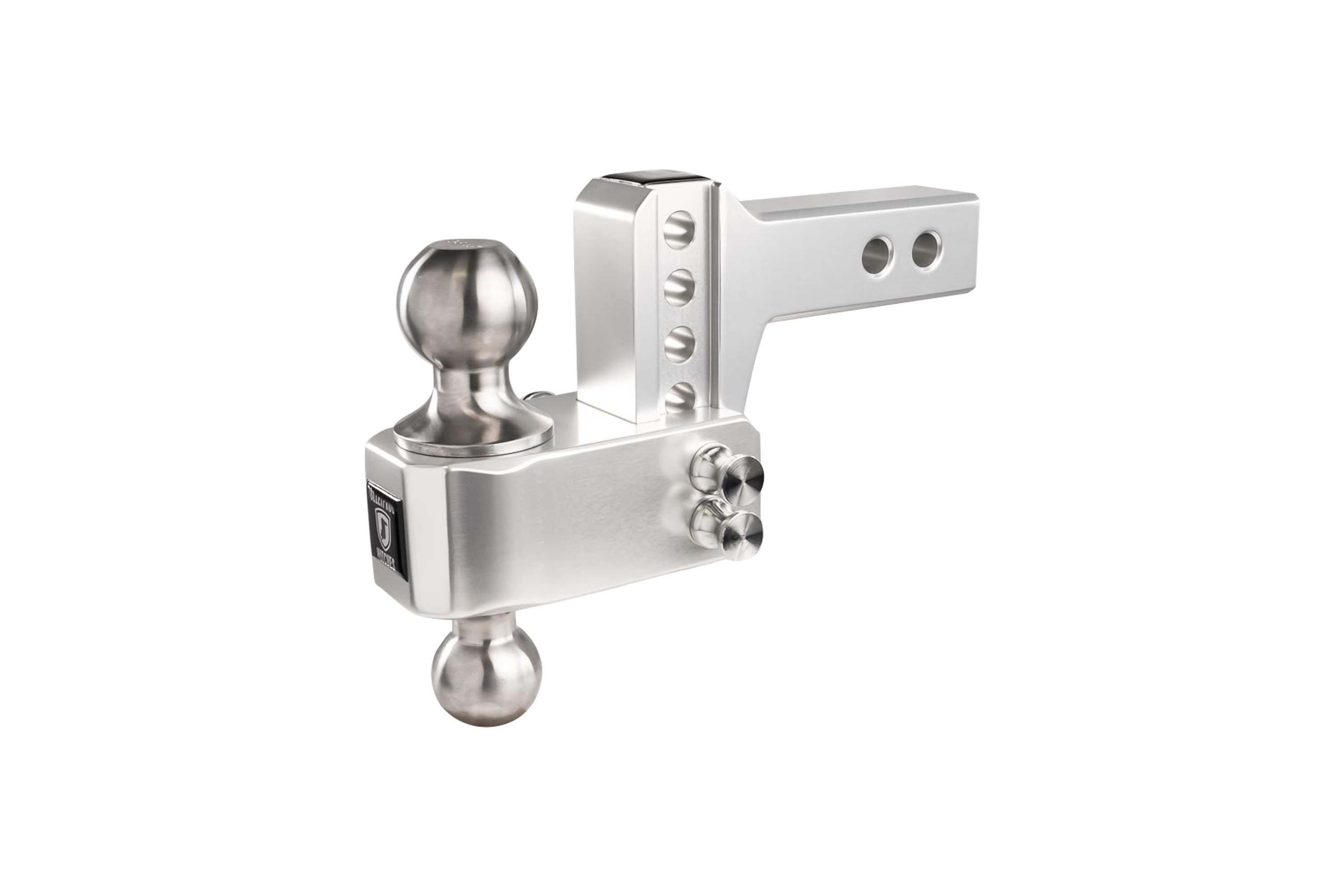 2.0 Inch Aluminum Medium Duty 2 Inch Drop/Rise Hitch - Stainless Steel Ball