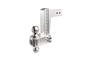 2.0 Inch Aluminum Medium Duty Hitch 6 Inch Drop/Rise w/ Stainless Steel Dual Ball