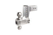 2.5 Inch Aluminum Medium Duty Hitch 4 Inch Drop/Rise w/ Stainless Steel Dual Ball
