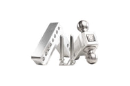 2.5 Inch Aluminum Medium Duty Hitch 4 Inch Drop/Rise w/ Stainless Steel Dual Ball