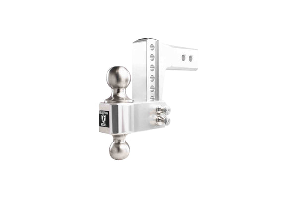 2.5" Aluminum Medium Duty Hitch 4" Drop/Rise w/ Stainless Steel Dual Ball
