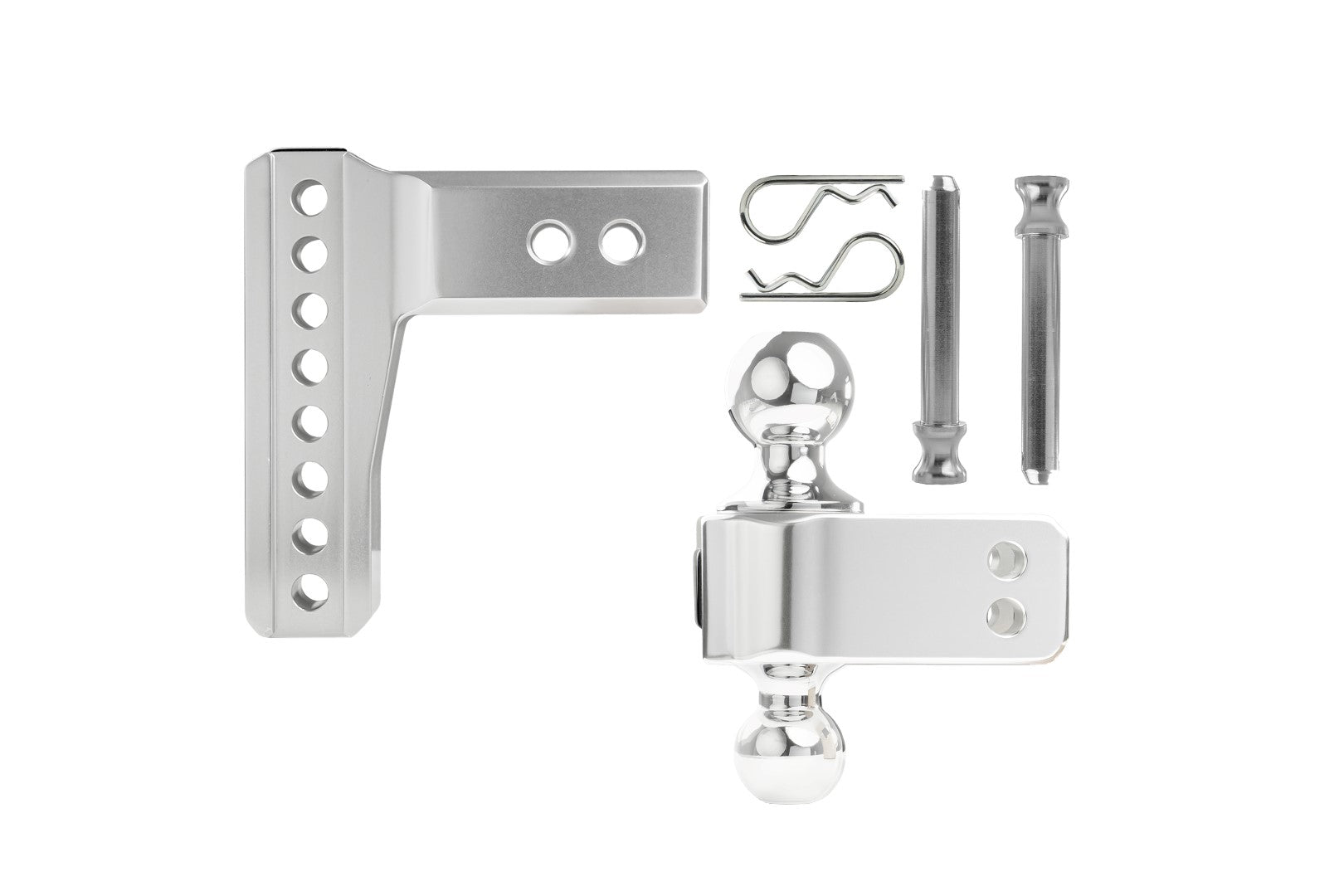 2.5-Inch Aluminum Medium Duty 4-Inch Drop/Rise Hitch- Parts Included