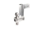 2.5 Inch Aluminum Medium Duty Hitch 6 Inch Drop/Rise w/ Stainless Steel Dual Ball